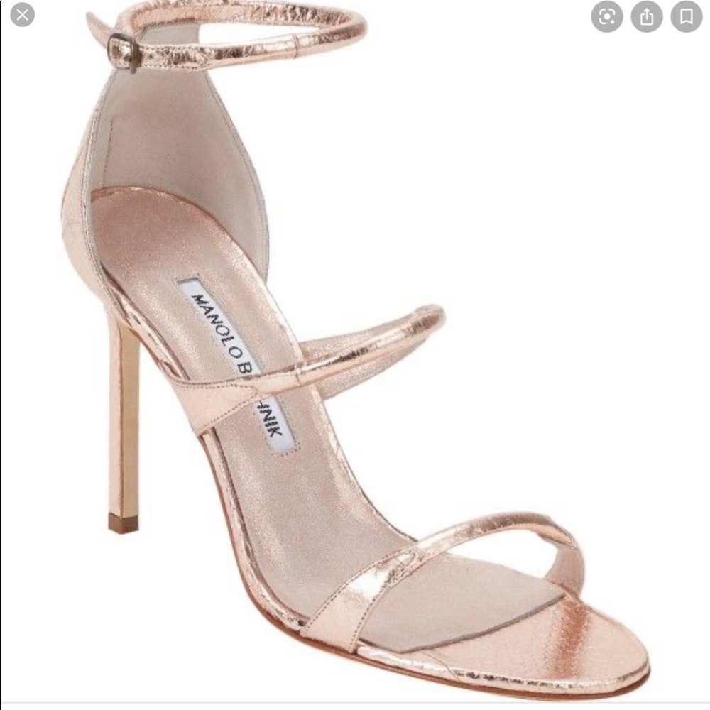 Manolo Blahnik Bombita Rolled Strap Sandals